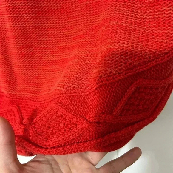 Free people poncho style sweater women’s short sleeve red - Picture 4 of 9